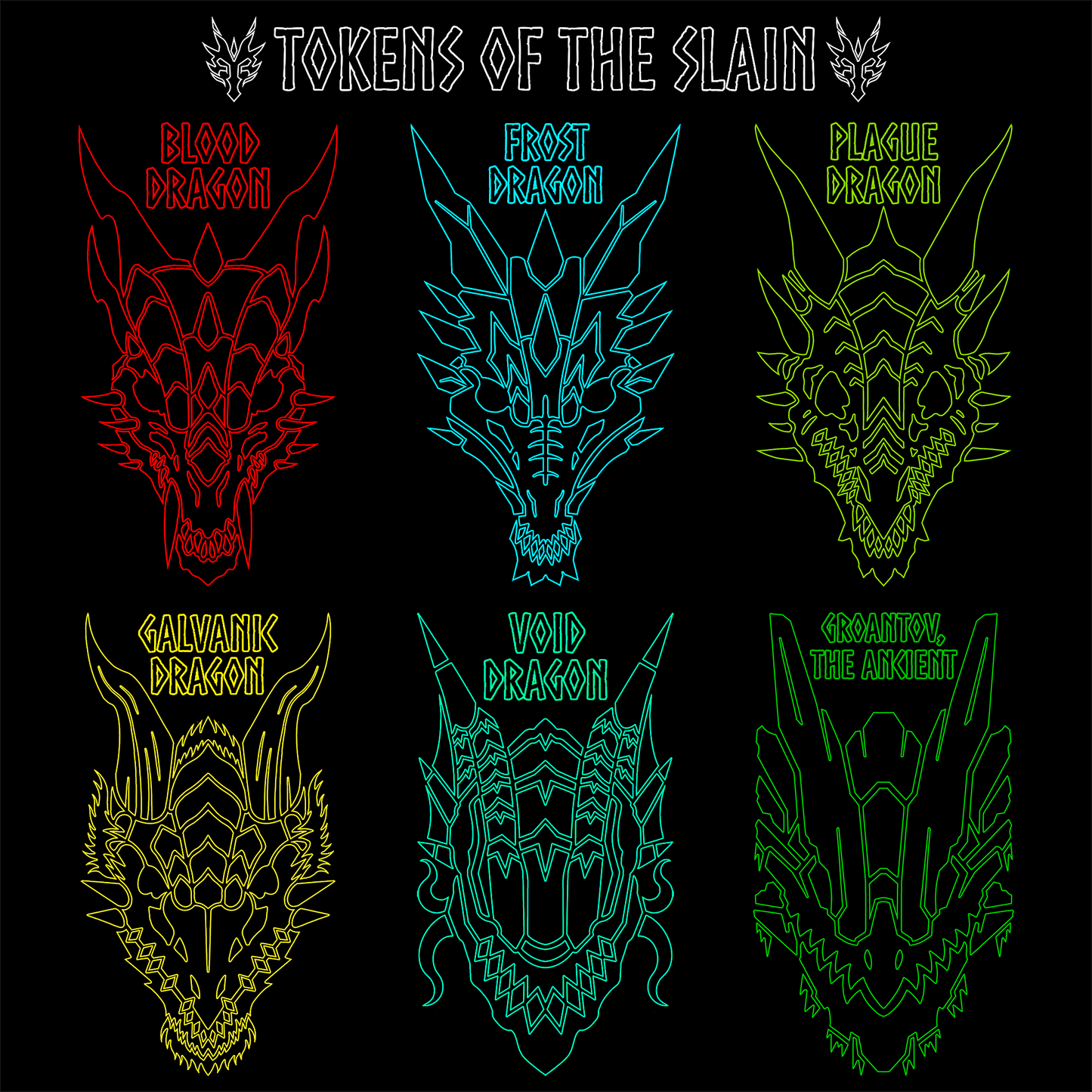Blood Dragon Token Set